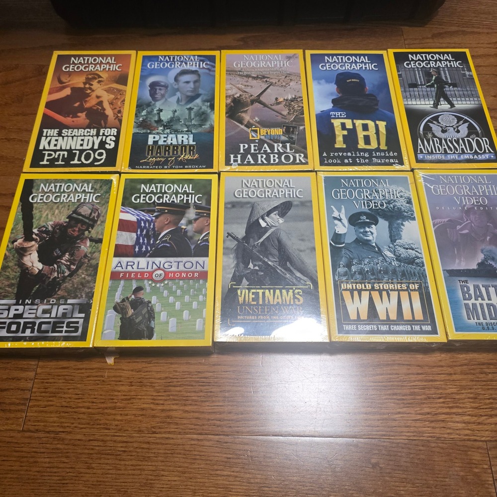 National Geographic Video VHS Lot WWII Midway Vietnam Special Forces New Sealed